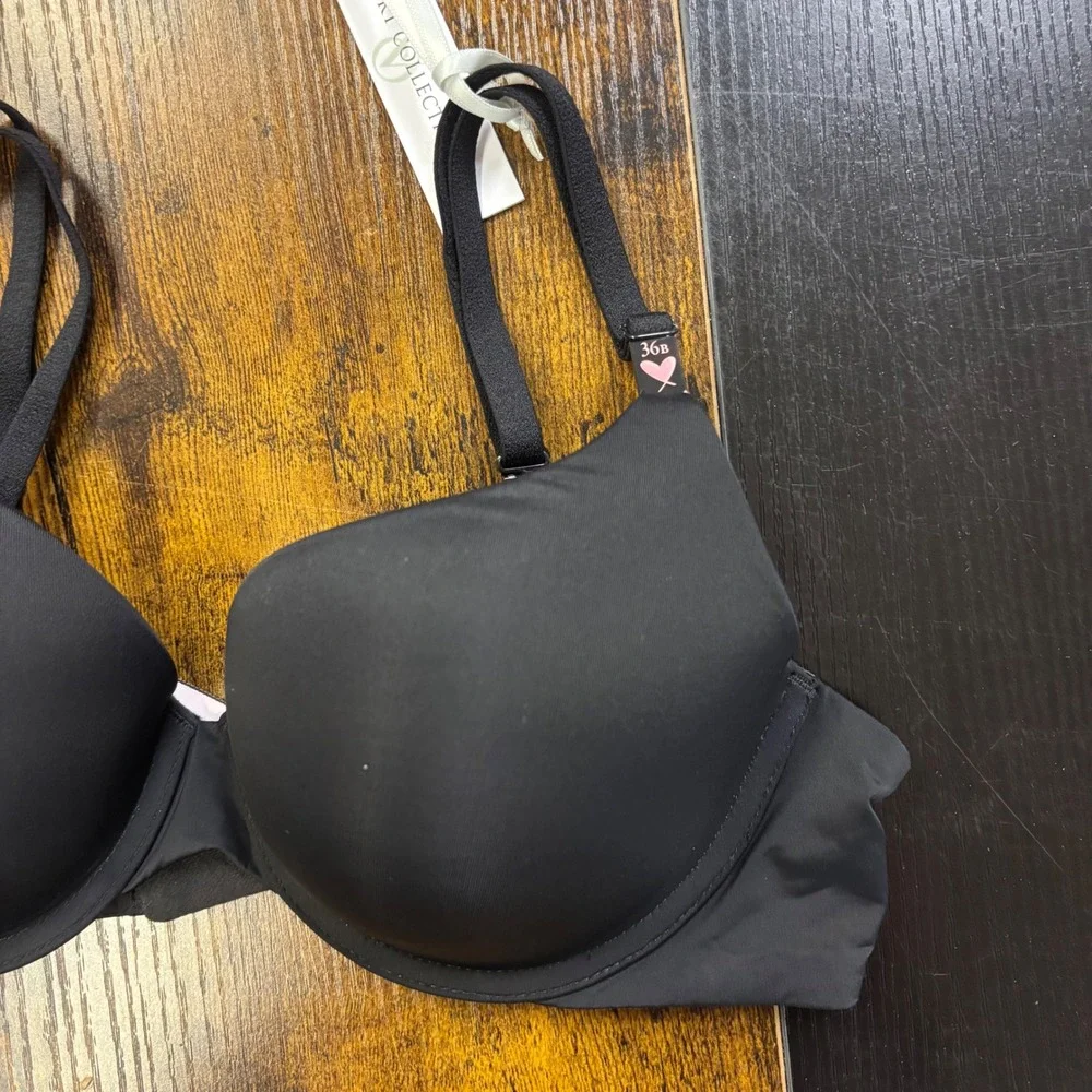 NEW Victorias Secret T-Shirt Collection Push-Up Bra Black‎ 36B Underwire